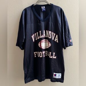 Villanova Football Jersey Navy Blue Vintage Collegiate Mesh Champion Medium